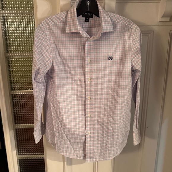Lauren Ralph Lauren Black Label Big Boys Check Button Down Shirt Sz 16 - Picture 4 of 11